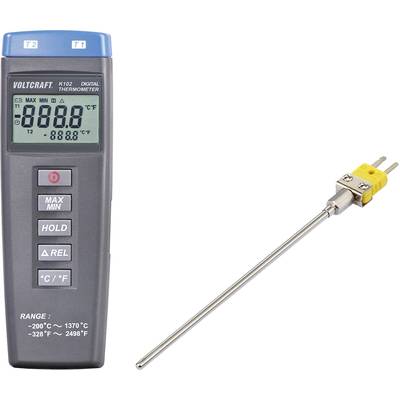VOLTCRAFT K102 + TP 200 Hőmérséklet mérőműszer  Érzékelő típus K 