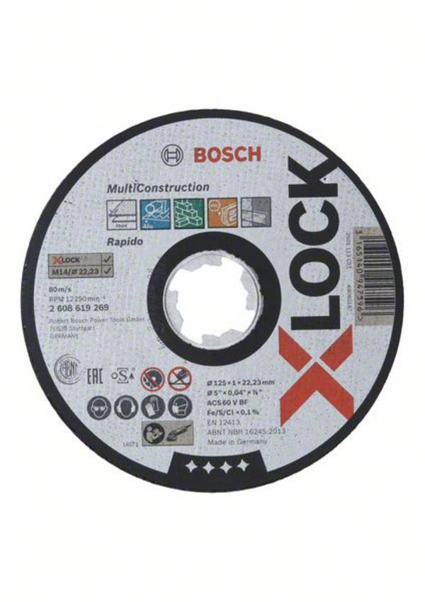 Bosch Accessories  2608619269  2608619269  Vágótárcsa, egyenes  125 mm  1 db