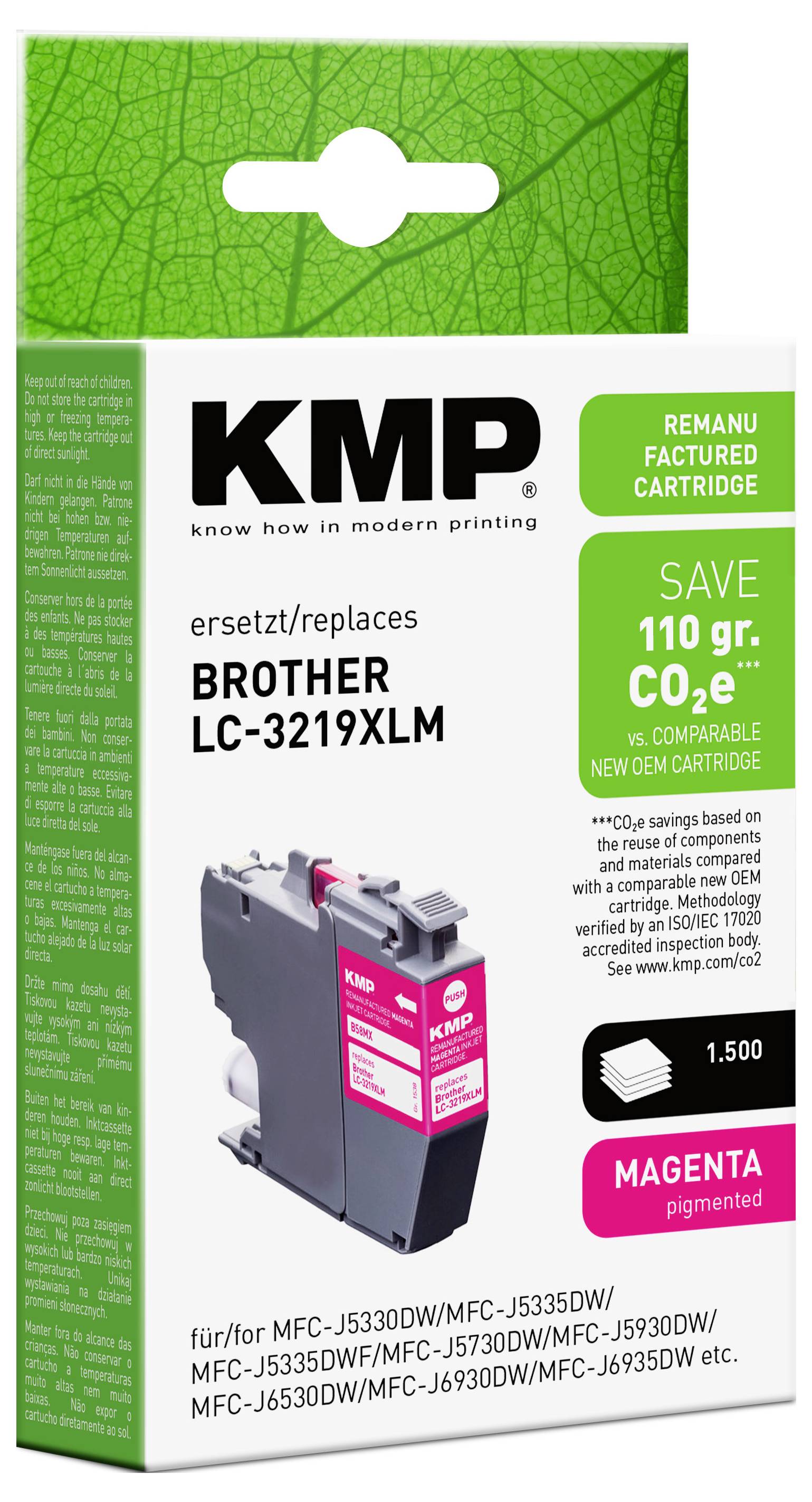 KMP Encre remplace Brother LC-3219XLM compatible magenta B58MX 1538,4006 — Photo 3 sur 3