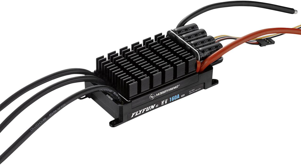 Hobbywing FlyFun V5 160A Brushless repülőmodell menetszabályozó Terhelhetőség (max. A): 200 A
