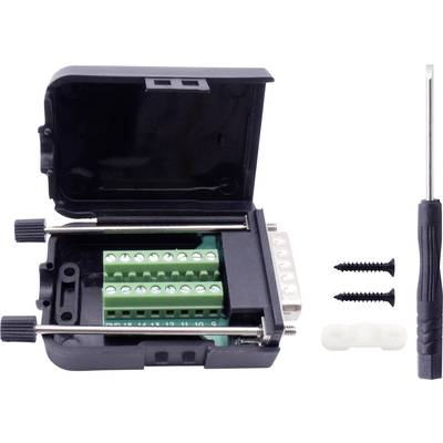 TRU COMPONENTS T1904C094 D-SUB tűs kapocsléc készlet Pólusszám: 15 Csavaros csatlakozó 1 db