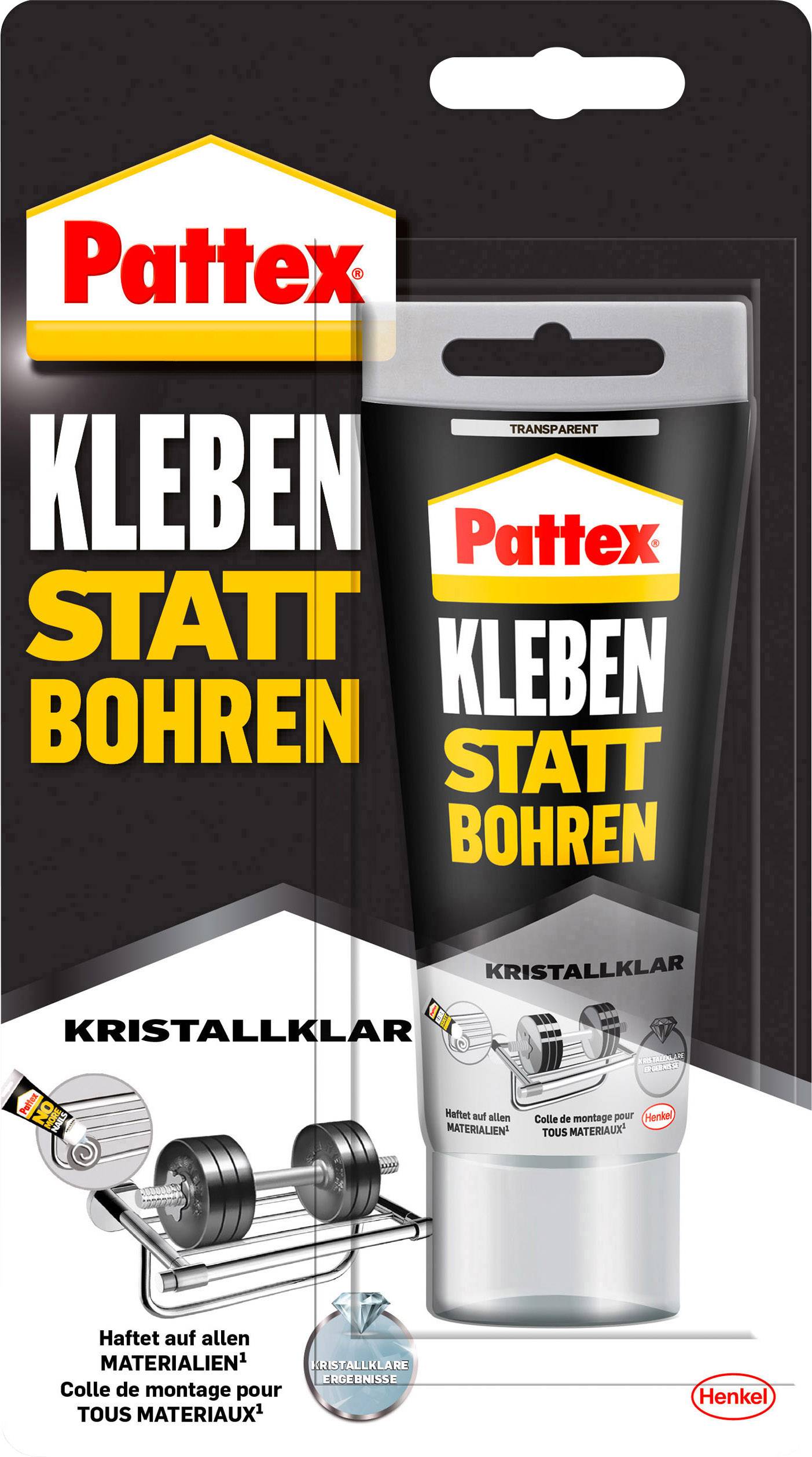 Pattex Kleben statt Bohren Kristallklar Építési-szerelési ragasztó PKBC1 90 g