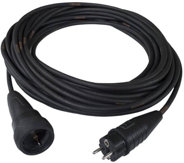 Schabus 300110 Áram Hosszabbítókábel   Fekete 10.00 m H07RN-F 3G 1,5 mm² Nagy rugalmasságú