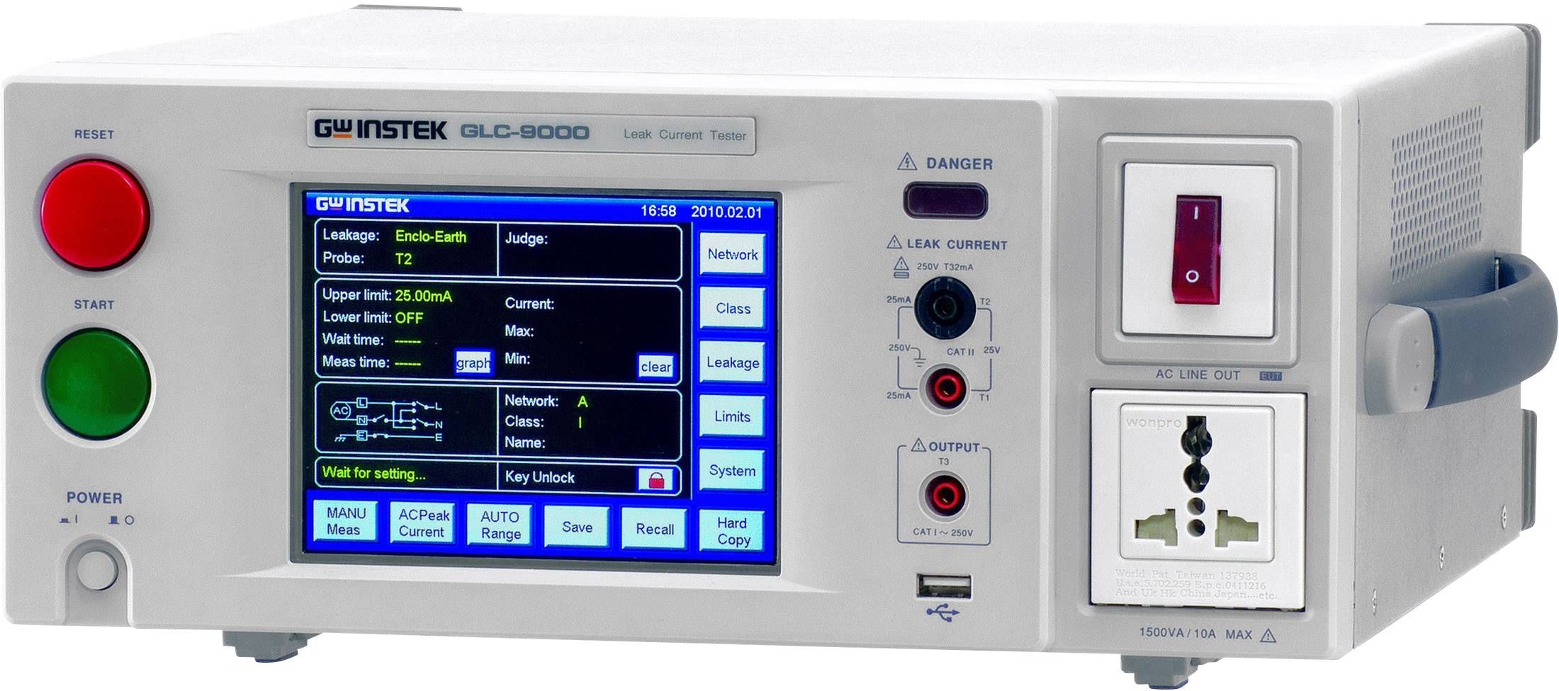 GW Instek GLC-9000 Szigetelésmérő műszer