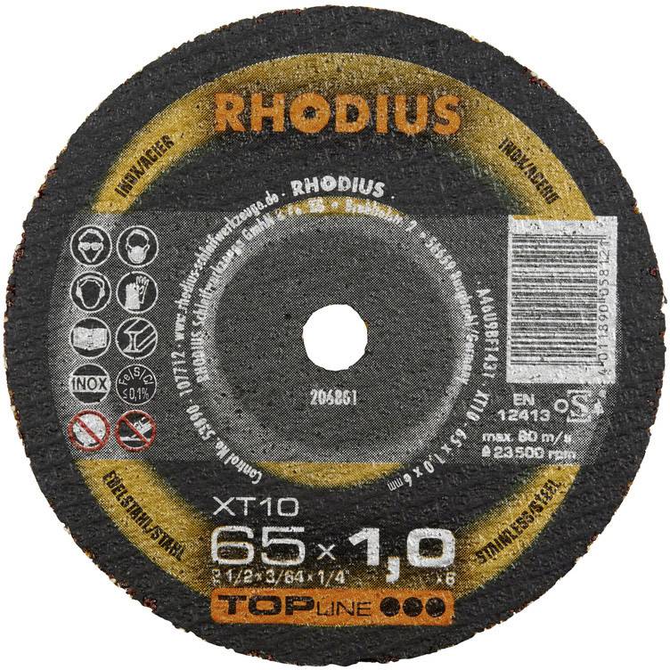 Rhodius XT10 MINI 206802 Vágótárcsa, egyenes 65 mm 1 db Nemesacél, Acél