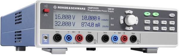 Rohde & Schwarz HMP2020 Labortápegység, szabályozható Kalibráció (DAkkS) 32 V (max.) 10 A (max.) 188 W  Távirányítható, Programozható Kimenetek száma 2 x