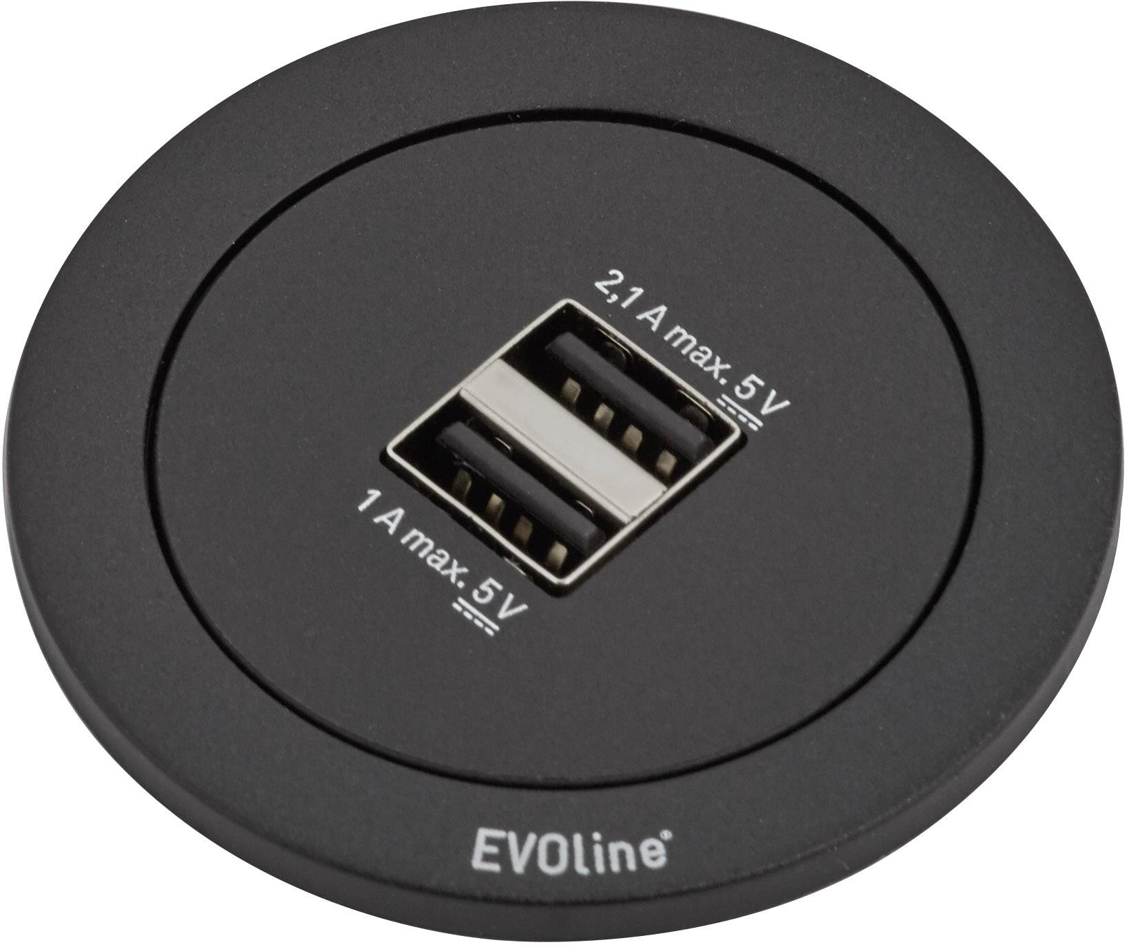 EVOline 159280001200 Asztali dugalj 2 részes Fekete 1 db