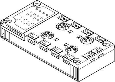 FESTO 541254 CPX-AB-4-M12X2-5POL-R Csatlakozóblokk