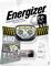 'Egy Energizer elemmel ellátott fejlámpa csomagolása. 450 lumen, 7 fénymód, IPX4 vízálló, üzemidő 2,75 óra, hatótávolság 85 m.'