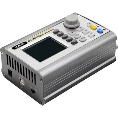 Egy hordozható jelgenerátor kijelzővel és vezérlőgombokkal, amely alkalmas elektromos jelek előállítására tesztelési és mérési célokra.