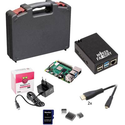MAKERFACTORY Advanced Set Raspberry Pi® 4 B 2 GB 4 x 1.5 GHz Tárolótáskával, Tápegységgel, Noobs OS-sel, HDMI™ kábellel,