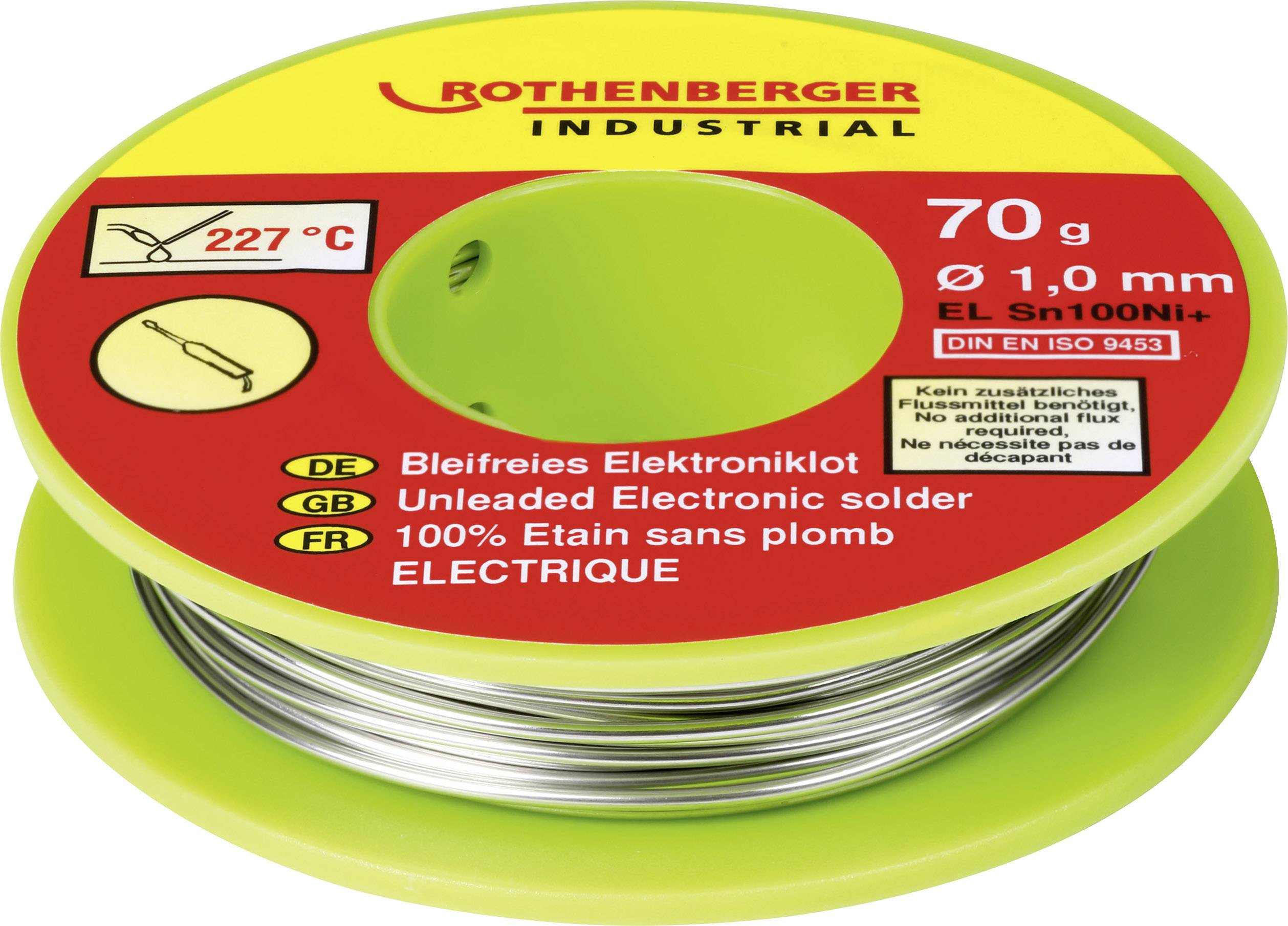 Rothenberger Industrial Bleifreies Elektroniklot 70g Forrasztóón, ólommentes