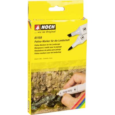NOCH 0061159 Patina marker Szürke, Zöld, Dió, Krém, Olivazöld 6 db
