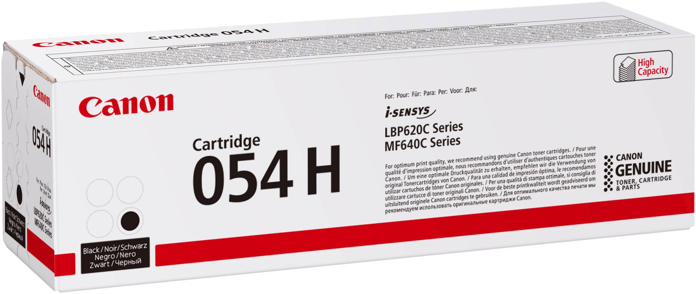 Canon 054H tonerkazetta, nagy kapacitású, alkalmas a LBP620C és MF640C sorozatokhoz.