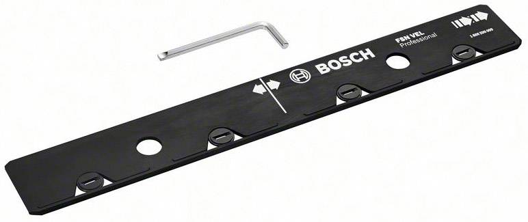 Egy fekete Bosch-eszköz lyukminták sokszorosítására egy kis hatlapú (Allen) kulccsal.