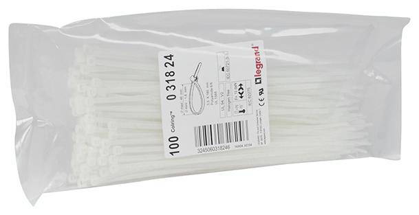 Legrand 031824 Legrand 031824 Kábelkötöző 180 mm 3.5 mm Natúr 1000 db