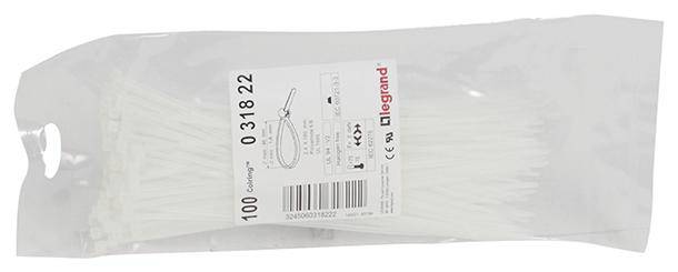 Legrand 031822 Legrand 031822 Kábelkötöző 180 mm 2.40 mm Natúr 1000 db