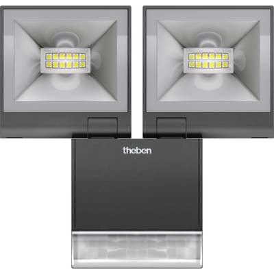 Theben theLeda S20 BK 1020924 LED-es kültéri fényszóró mozgásérzékelővel  20 W Fehér