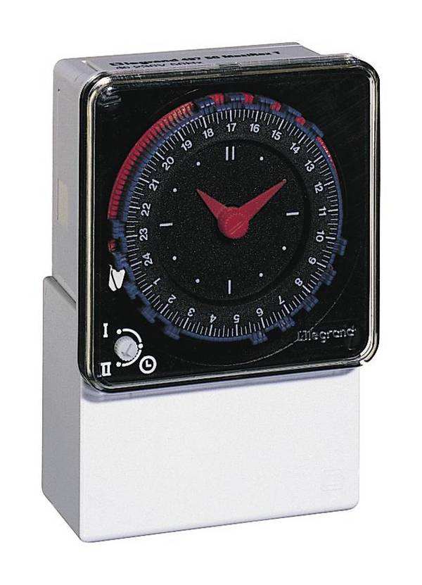 Legrand 049752 Időkapcsoló óra Analóg   Heti program   IP20 BE/AUTO/KI program