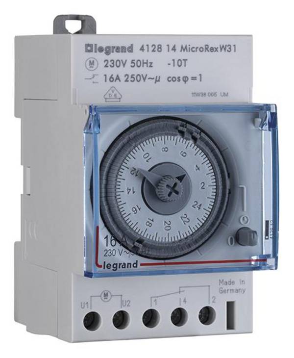 Legrand Legrand 412814 Kalapsínes időkapcsoló óra Analóg  250 V