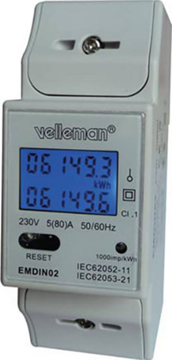 DIN sínes energiafogyasztás mérő, Velleman EMDIN02