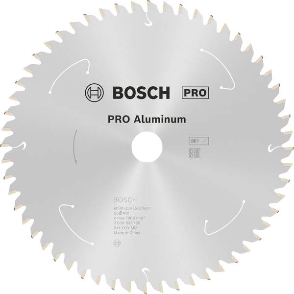 Bosch Accessories Bosch Power Tools 2608837769 Körfűrészlap 190 x 20 mm Fogak száma (collonként): 56 1 db