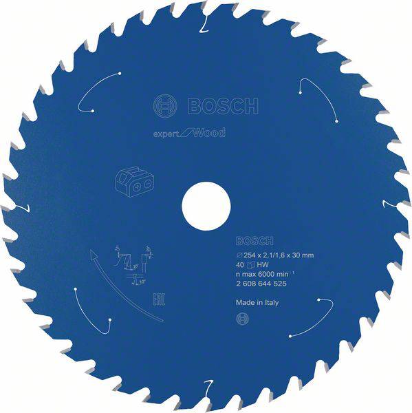 Bosch Accessories Bosch Power Tools 2608644525 Körfűrészlap 254 x 30 mm Fogak száma (collonként): 40 1 db