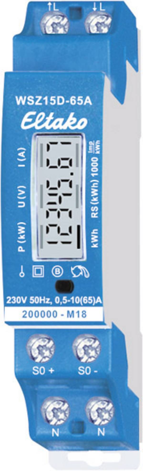Eltako WSZ15D-65A MID 28065615 Váltóáram fogyasztásmérő  digitális 65 A MID konform: Igen  1 db