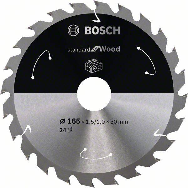 Bosch körfűrészlap fához. Átmérő: 165 mm, furatméret: 30 mm, 24 fog.