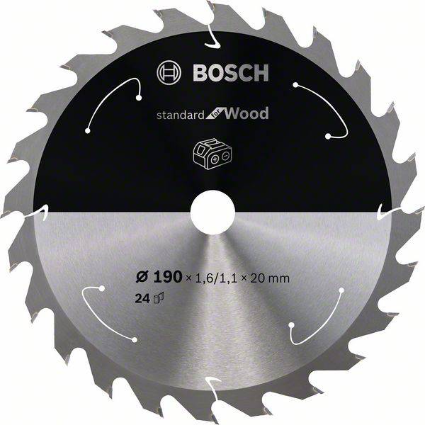 Bosch Accessories 2608837704 2608837704 Keményfém körfűrészlap 190 x 20 mm Fogak száma (collonként): 24 1 db