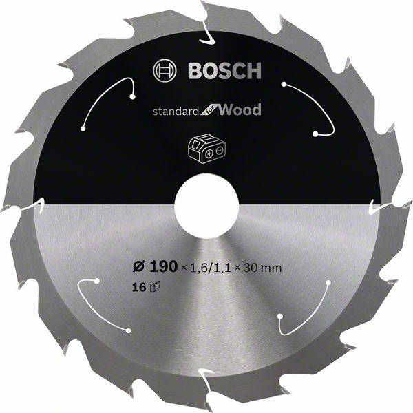 Bosch Accessories Bosch Power Tools 2608837706 Keményfém körfűrészlap 190 x 30 mm Fogak száma (collonként): 16 1 db