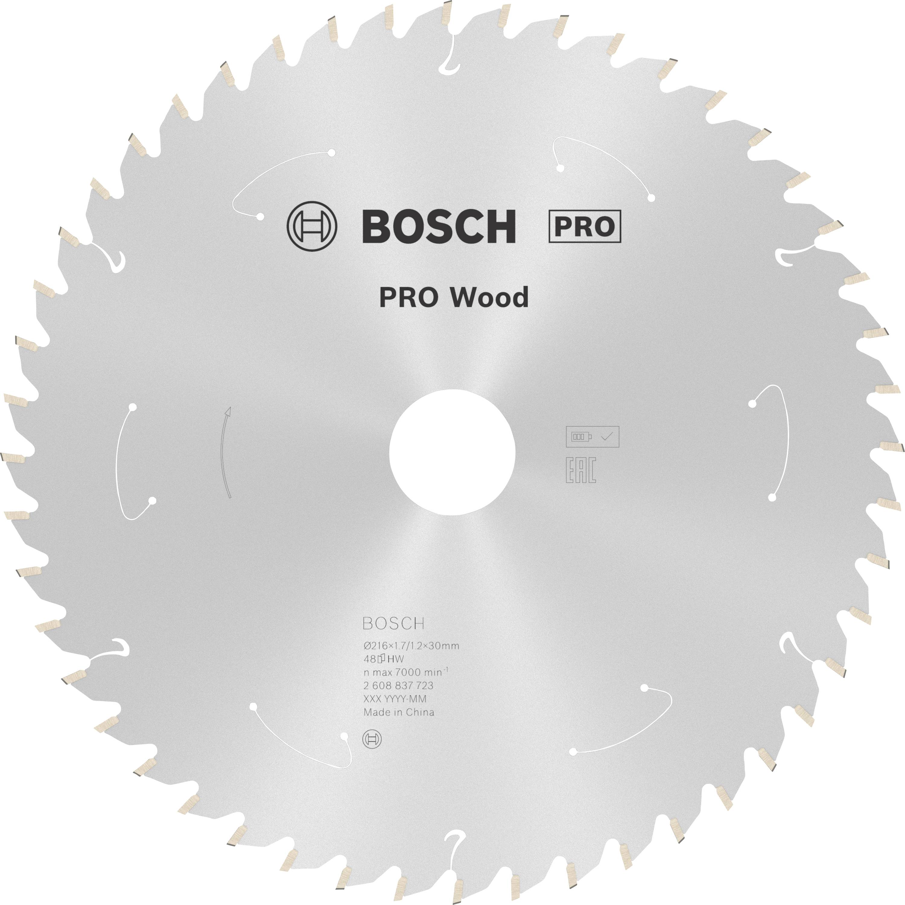 Bosch Accessories Bosch Power Tools 2608837723 Keményfém körfűrészlap 216 x 30 mm Fogak száma (collonként): 48 1 db