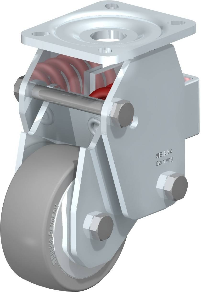 Blickle 853743 BHF-ALTH 101K-1-AS-FA Bakgörgő, rugós KerékØ: 100 mm Teherbírás (max.): 350 kg 1 db