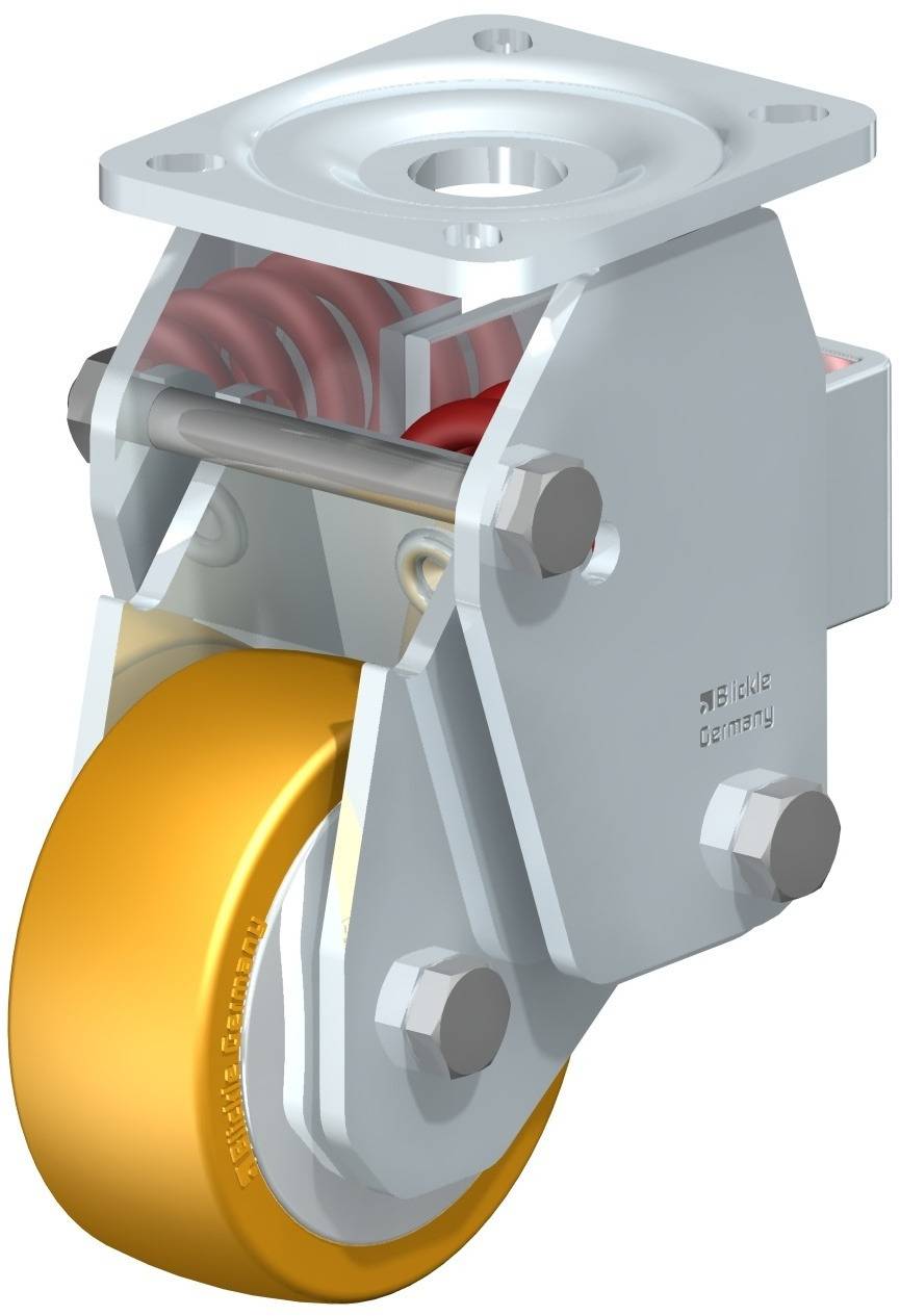 Blickle 605782 BHF-ALTH 101K-1-FA Bakgörgő, rugós KerékØ: 100 mm Teherbírás (max.): 350 kg 1 db