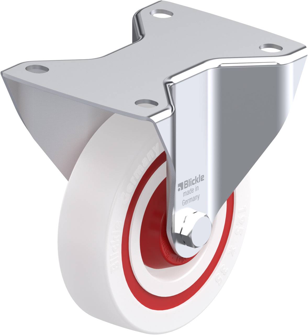 Blickle 624619 BK-POW 125KF-3 Fix görgő KerékØ: 125 mm Teherbírás (max.): 220 kg 1 db
