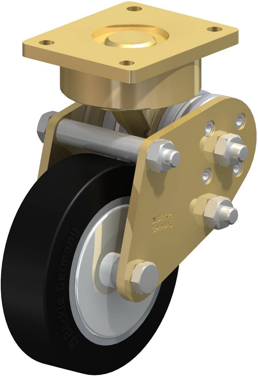 Blickle 610766 BPFE-ALEV 125K-FA Bakgörgő, rugós KerékØ: 125 mm Teherbírás (max.): 250 kg 1 db