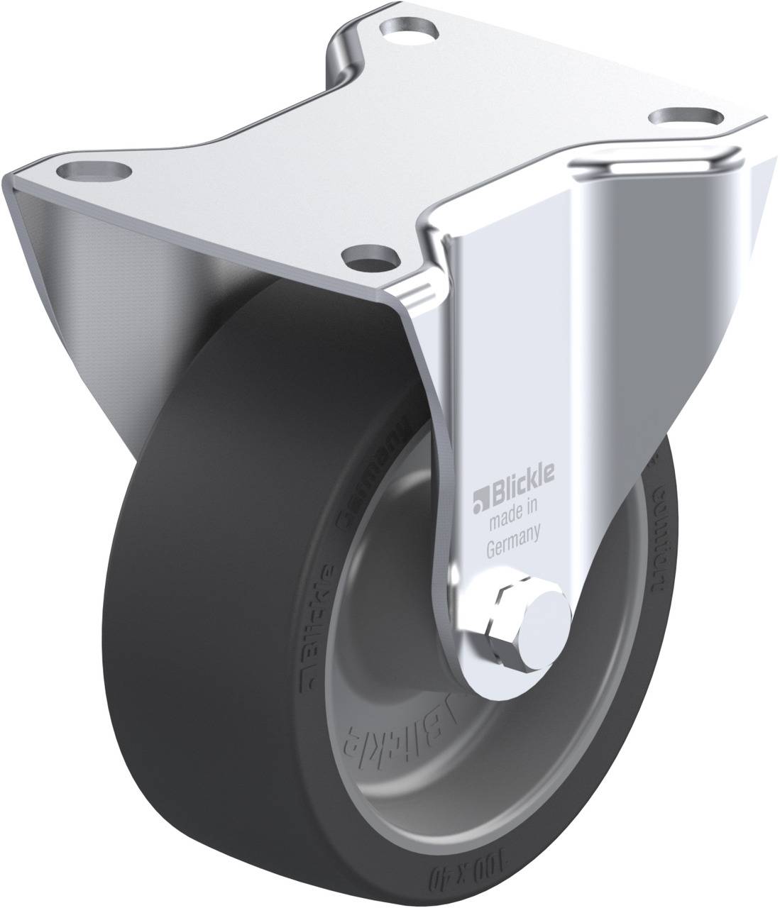Blickle 756628 B-POSI 100G Fix görgő KerékØ: 100 mm Teherbírás (max.): 100 kg 1 db