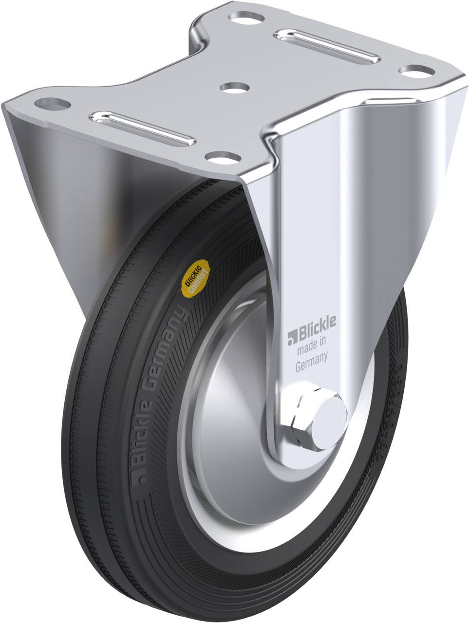 Blickle 76737 B-RD 162R-FA Fix görgő KerékØ: 160 mm Teherbírás (max.): 225 kg 1 db