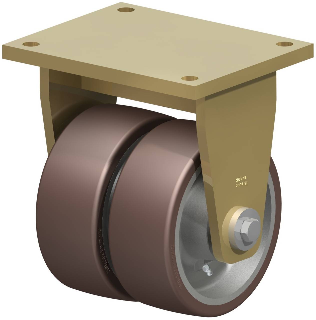 Blickle 742822 BSD-GB 202K Kettős bakgörgő KerékØ: 200 mm Teherbírás (max.): 2850 kg 1 db