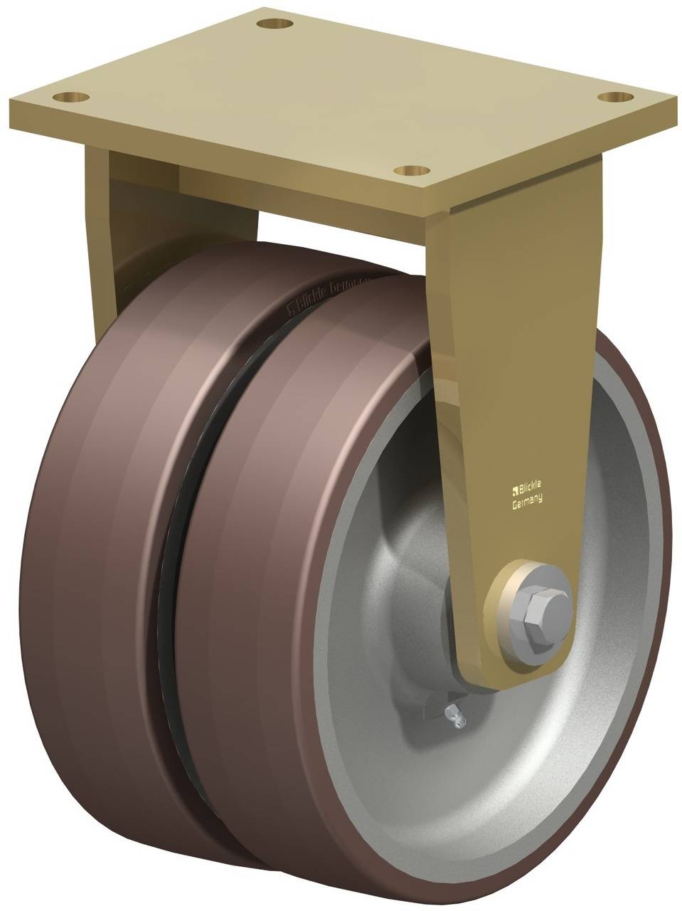 Blickle 742825 BSD-GB 302K Kettős bakgörgő KerékØ: 300 mm Teherbírás (max.): 4300 kg 1 db