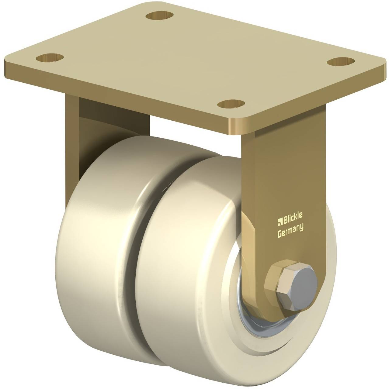 Blickle 615211 BSD-GSPO 100K Kettős bakgörgő KerékØ: 100 mm Teherbírás (max.): 2250 kg 1 db