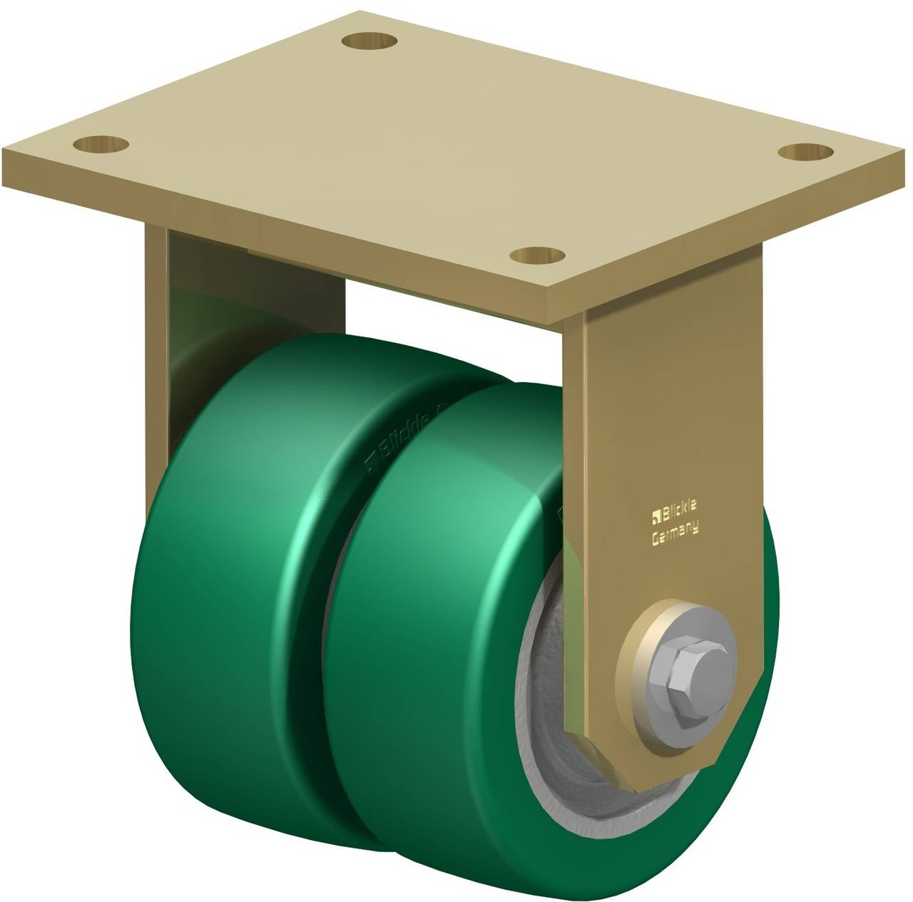 Blickle 754213 BSD-GST 127K Kettős bakgörgő KerékØ: 125 mm Teherbírás (max.): 900 kg 1 db