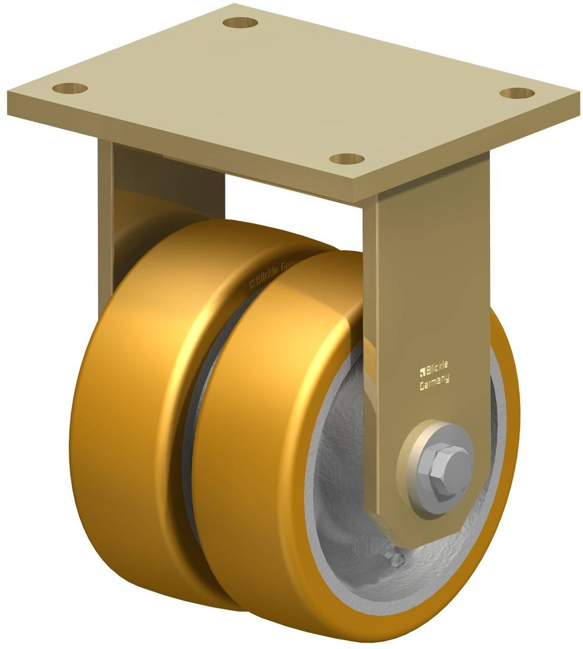 Blickle 607853 BSD-GTH 150K-35 Kettős bakgörgő KerékØ: 150 mm Teherbírás (max.): 1400 kg 1 db