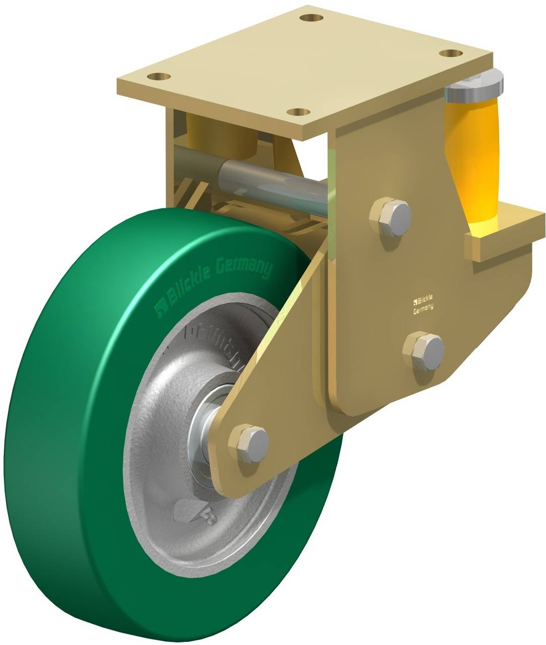 Blickle 755387 BSFE-GST 250K Bakgörgő, rugós KerékØ: 250 mm Teherbírás (max.): 1200 kg 1 db