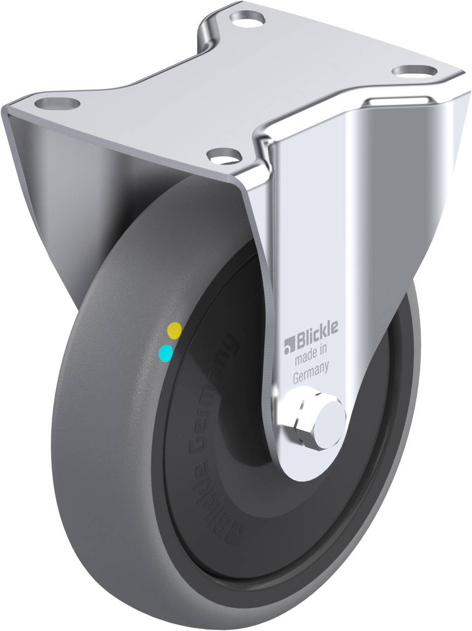 Blickle 849877 B-TPA 127KFD-ELS Fix görgő KerékØ: 125 mm Teherbírás (max.): 80 kg 1 db
