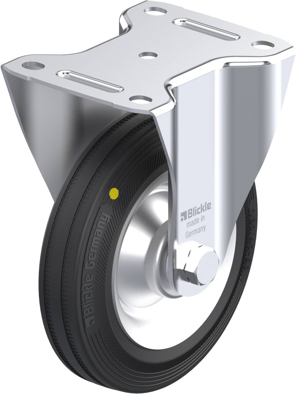 Blickle 67801 B-V 162R-EL Fix görgő KerékØ: 160 mm Teherbírás (max.): 135 kg 1 db