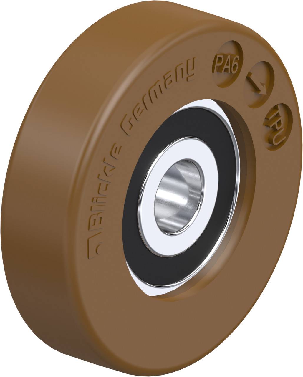 Blickle 760835 FPU 30x8/6-6K Vezető görgő KerékØ: 30 mm Teherbírás (max.): 15 kg 1 db