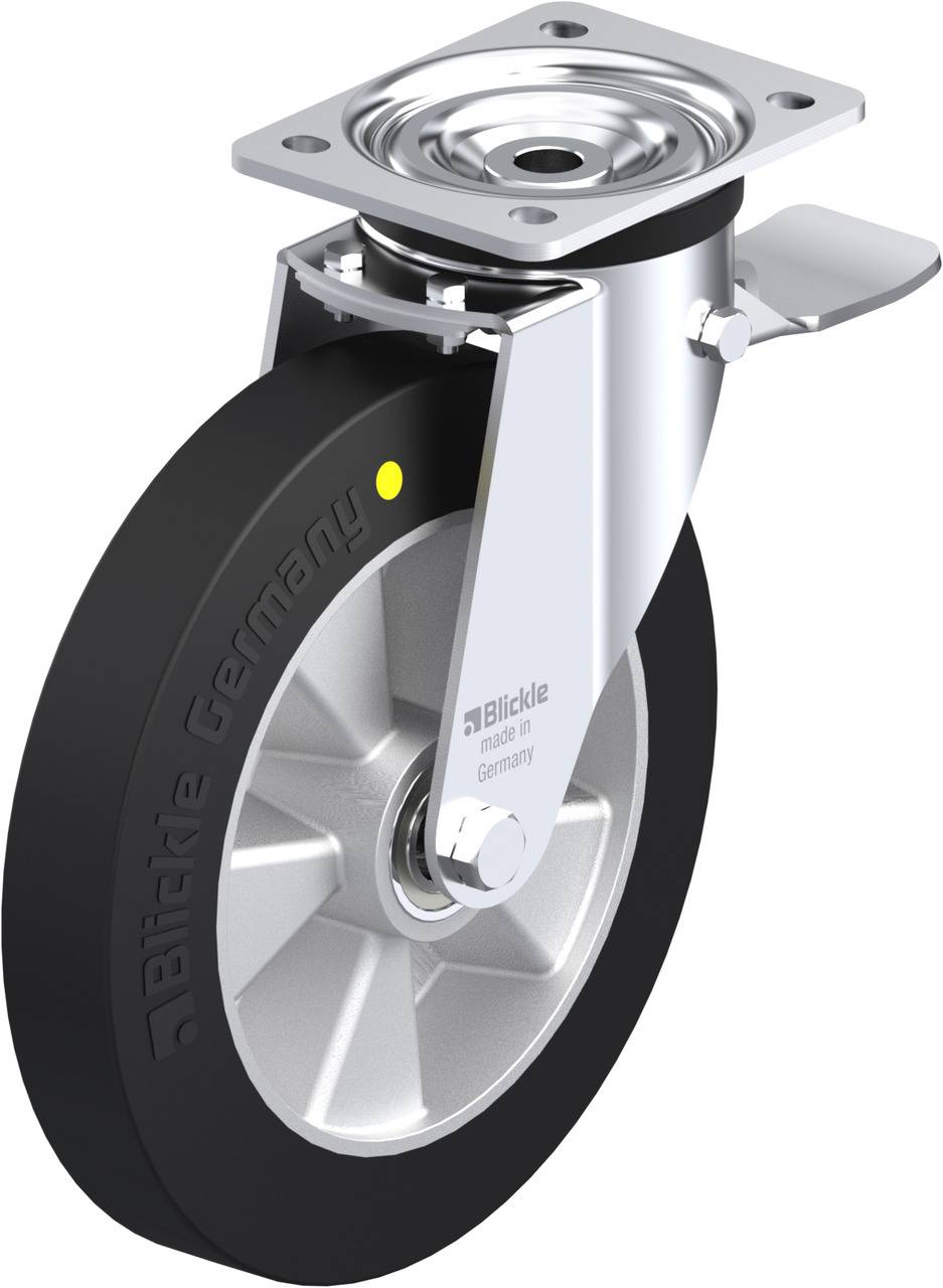 Blickle 739831 L-ALEV 250K-3-ST-EL Forgóvillás görgő, rögzítővel KerékØ: 250 mm Teherbírás (max.): 500 kg 1 db