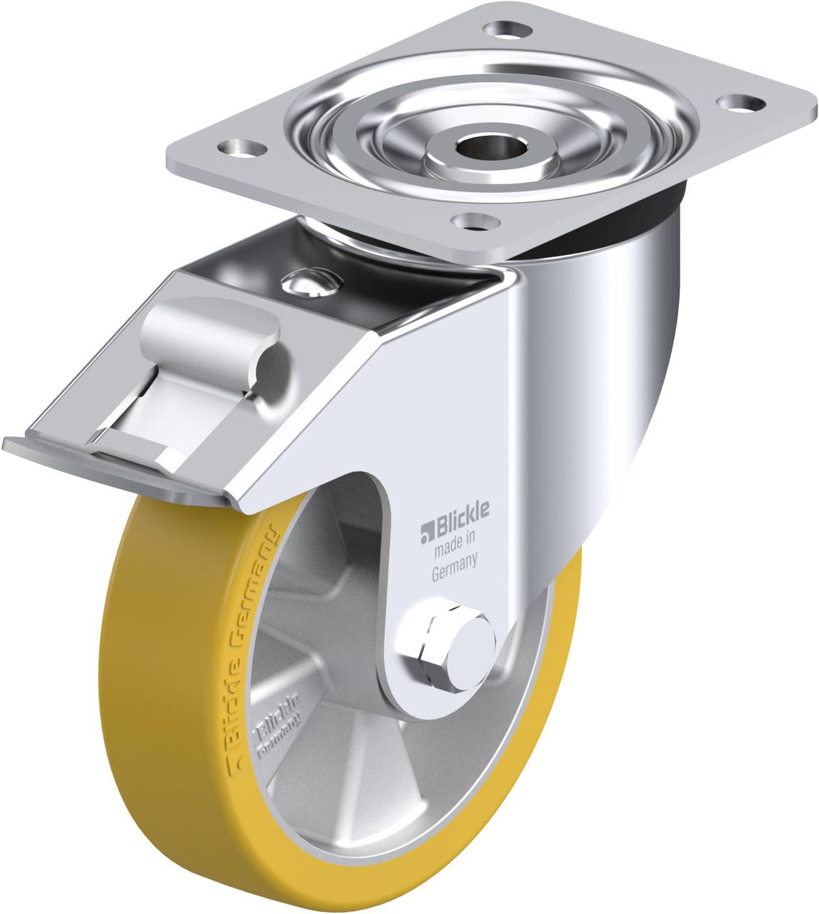 Blickle 754467 L-ALTH 151K-FI Forgóvillás görgő, rögzítővel KerékØ: 150 mm Teherbírás (max.): 400 kg 1 db