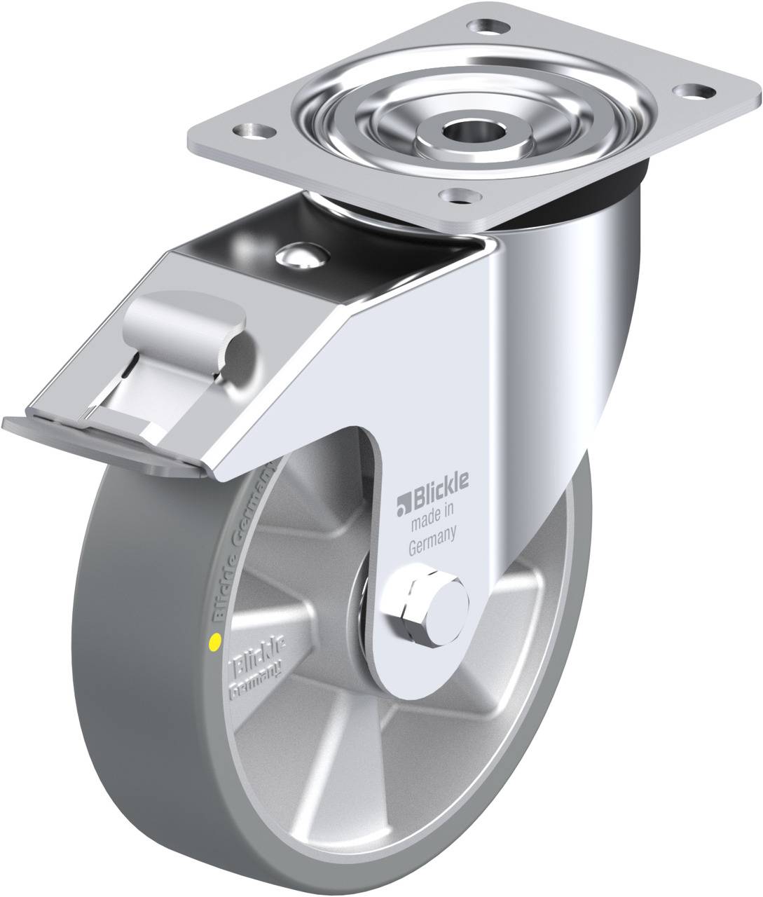 Blickle 847310 L-ALTH 180K-FI-AS Forgóvillás görgő, rögzítővel KerékØ: 180 mm Teherbírás (max.): 400 kg 1 db